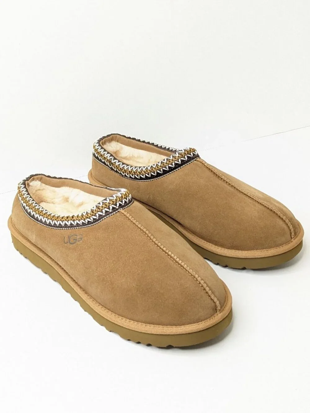 UGG Tasman II Sheepskin Slippers Chestnut Suede Men's 11
